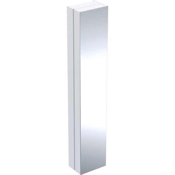 Ifö Vinta Art Högskåp en dörr och en ytterspegel vit Spegel vänster