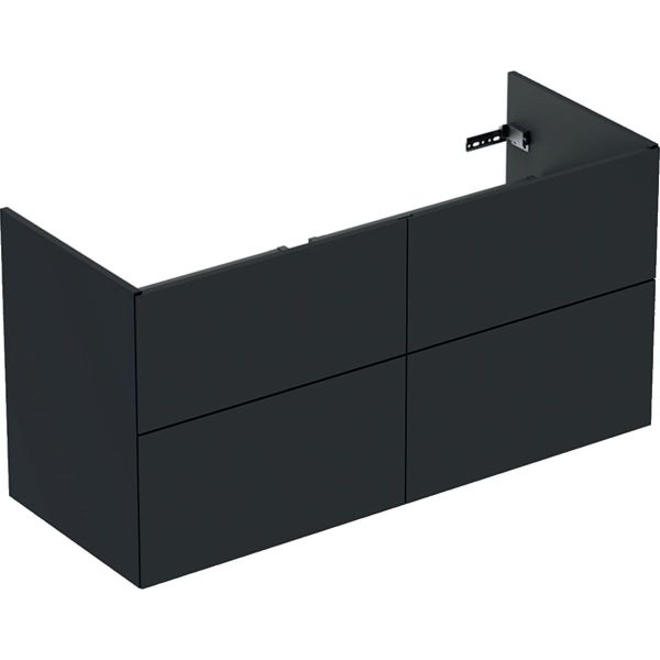 Ifö Elegant Underskåp 120 x 60 x 46,6 cm 4 lådor Svart matt