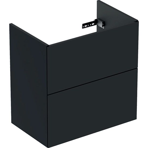 Ifö Elegant Tvättställsskåp 2 lådor svartmatt Bredd: 60 cm