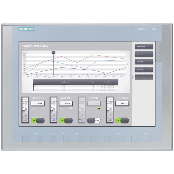 Siemens KTP 1200 Basic Operatörspanel med färgskärm touchskärm 12″