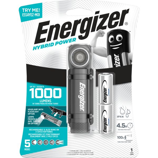 Energizer Hybrid Power Handlampa 1000 lm