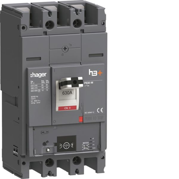 Hager HMW630NR Effektbrytare MCCB H3+ P630 ENERGY 3×630 A