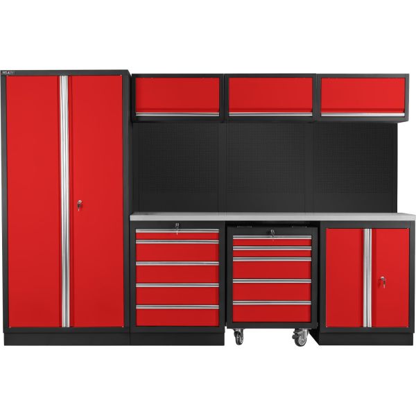 PELA 513533 Garageinredning 2955x2000x460 mm Röd