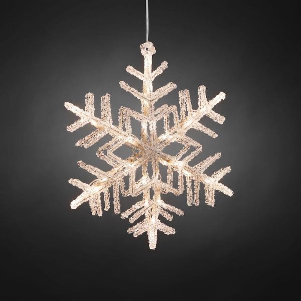 Konstsmide 4446-103 Snöflinga vit LED 30 cm