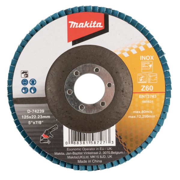 Makita D-74239 Lamellslipskiva 125×22,23 mm Z60