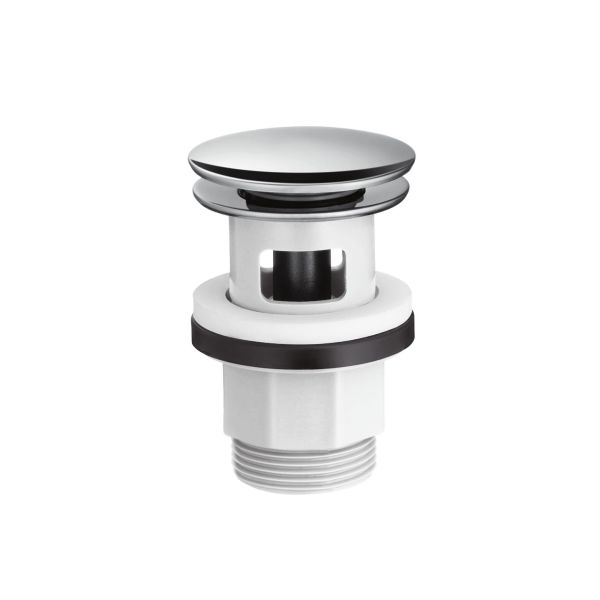 Hansgrohe 50105000 Bottenventil för tvättställ Push-Open 1 1/4″ Förkromad