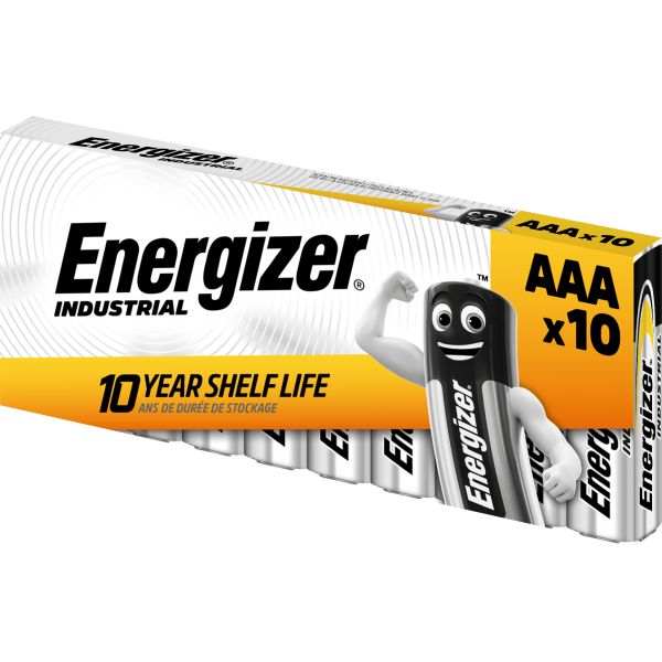 Energizer Industrial Batteri alkaliskt AAA/LR03 10-pack