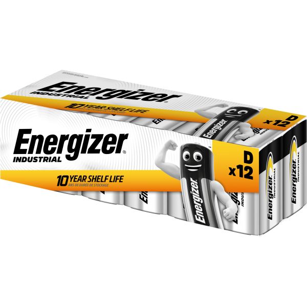 Energizer Industrial Batteri alkaliskt D/LR20 12-pack