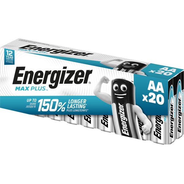 Energizer Max Plus Batteri alkaliskt AA 1,5 V 20-pack