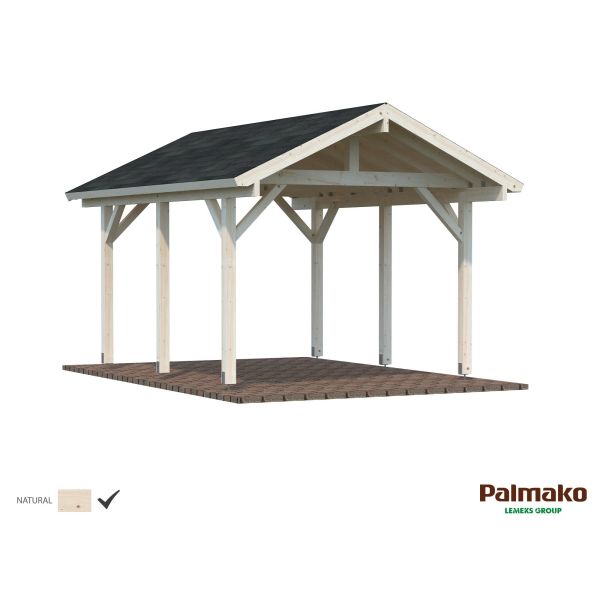 Palmako Robert Carport 16 m²/11,7 m² obehandlad