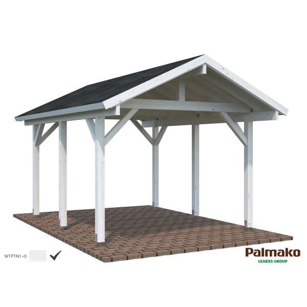 Palmako Robert Carport 16 m²/11,7 m² grundmålad