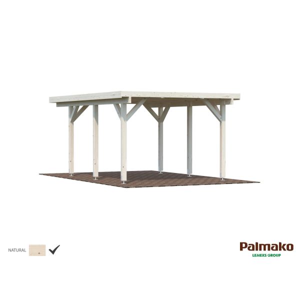 Palmako Karl Carport 18,4 m²/inv. 11,7 m² obehandlad