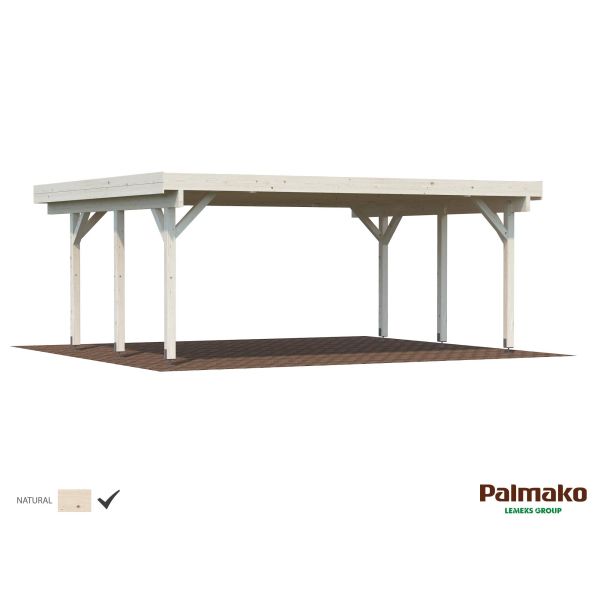 Palmako Karl Carport 30,7 m²/inv. 20,6 m² obehandlad