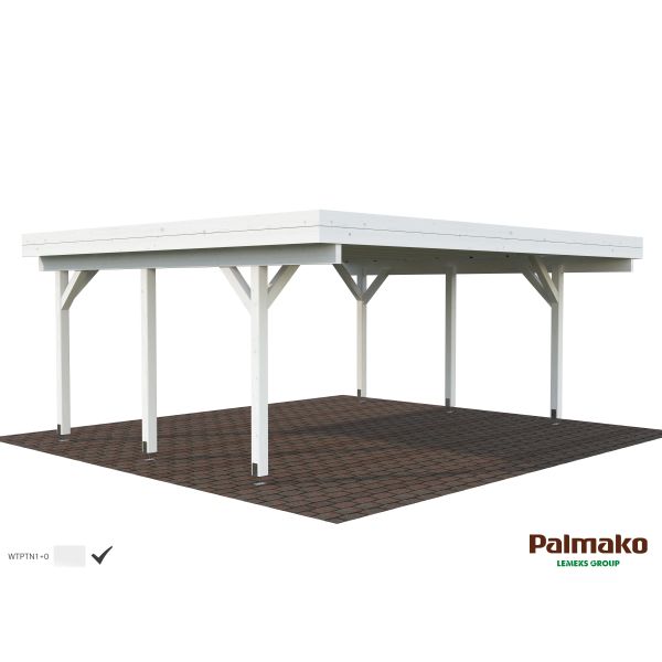 Palmako Karl Carport 30,7 m²/inv. 20,6 m² grundmålad