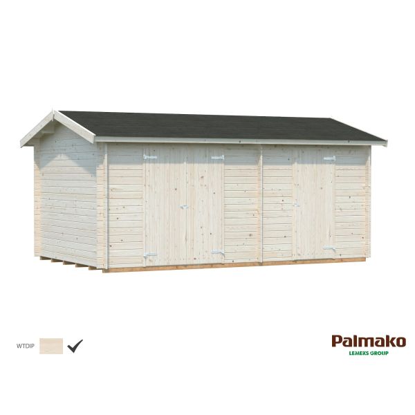 Palmako Jari Förråd 15 m²/inv. 14,5 m² impr. natur