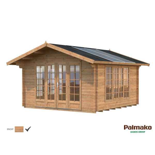 Palmako Irene Stuga 14,4 m²/inv. 13,9 m² brun impregnerad