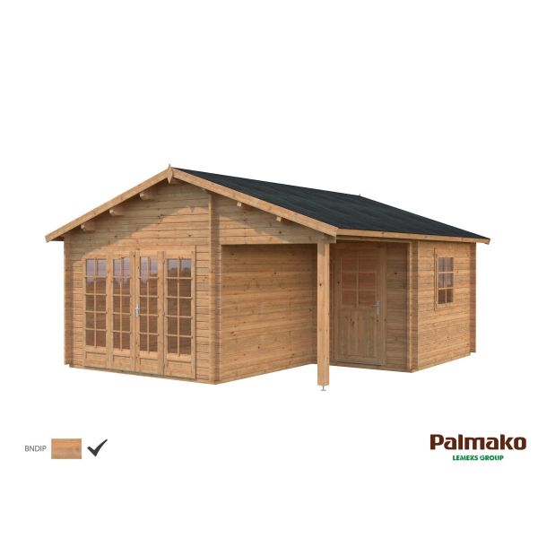 Palmako Irene Stuga 28,1 m²/inv. 21,9+5,2 m² brun impr.