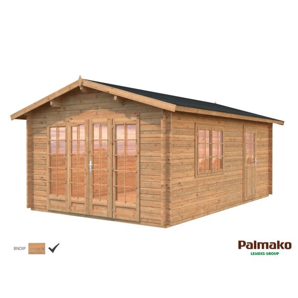 Palmako Irene Stuga 19,8 m²/inv. 19 m² brun impregnerad