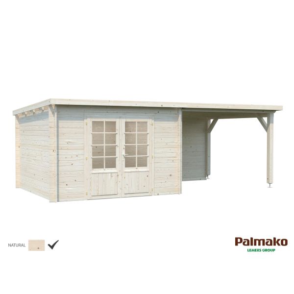 Palmako Ella Stuga 17,7 m²/inv. 8,7+8,2 m² utan golv obehandlad