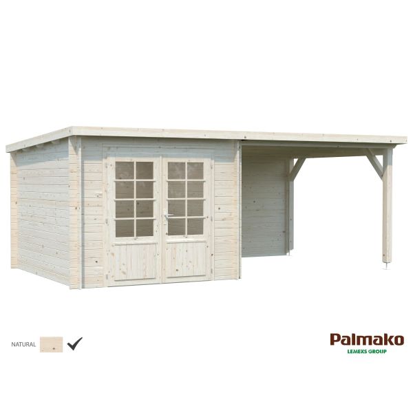 Palmako Ella Stuga 15,9 m²/inv. 6,9+8,2 m² utan golv obehandlad