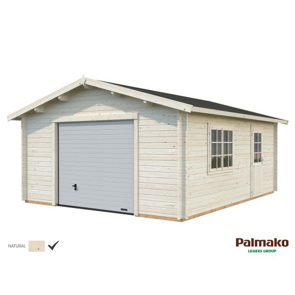 Palmako Roger Garage 24,8 m²/inv. 23,9 m² med port obehandlad