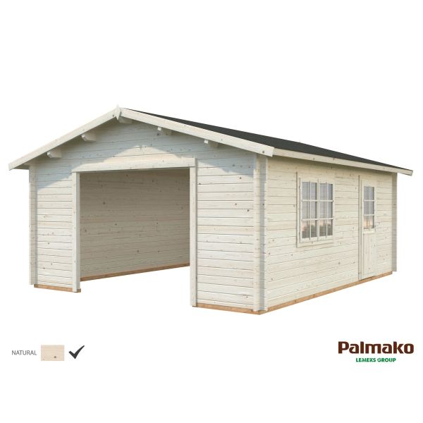 Palmako Roger Garage 24,8 m²/inv. 23,9 m² utan dörrar obehandlad