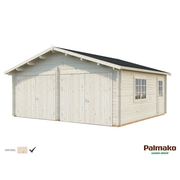 Palmako Roger Garage 29,3 m²/inv. 28,4 m² med port obehandlad