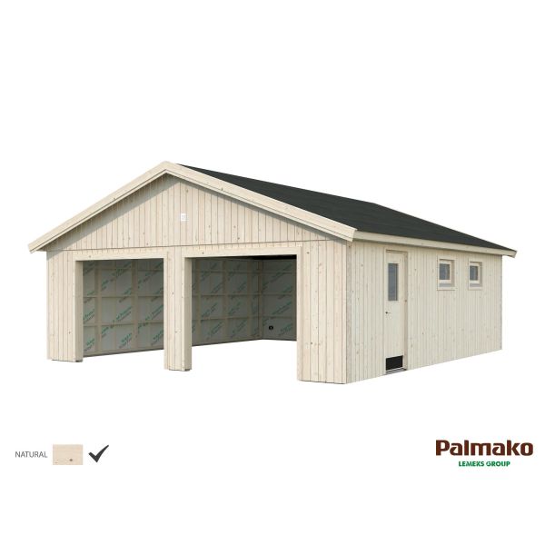 Palmako Andre Dubbelgarage 49,1 m²/inv. 44,7 m² utan port obehandlad