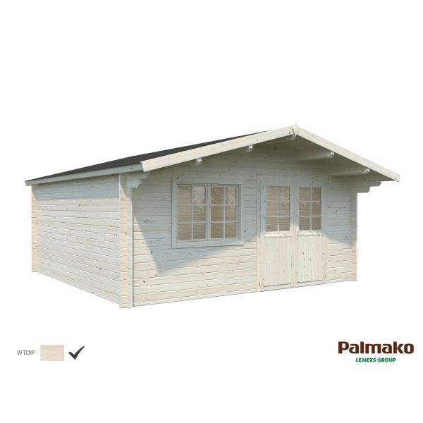 Palmako Britta Stuga 23 m²/inv. 22,3 m² utan golv impr. natur