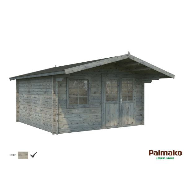 Palmako Britta Stuga 15,2/inv. 14,6 m² utan golv impr. natur