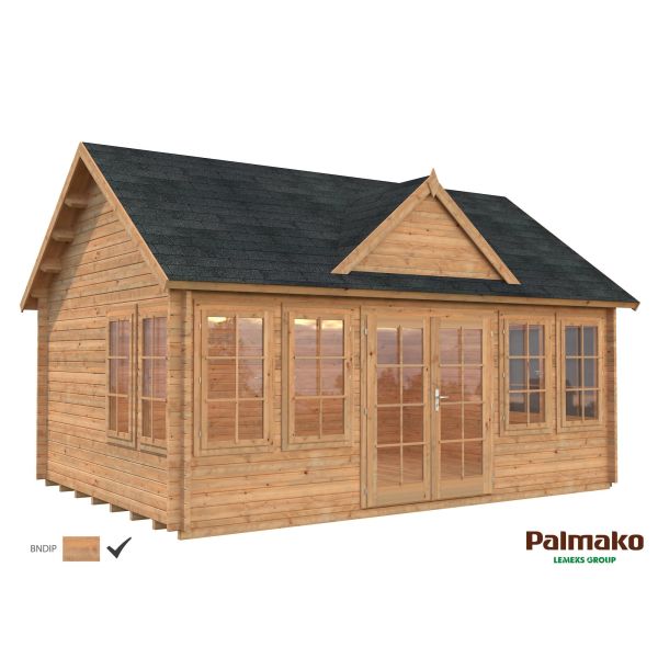 Palmako Claudia Stuga 20,1 m²/inv. 19,4 m² brun impregnerad