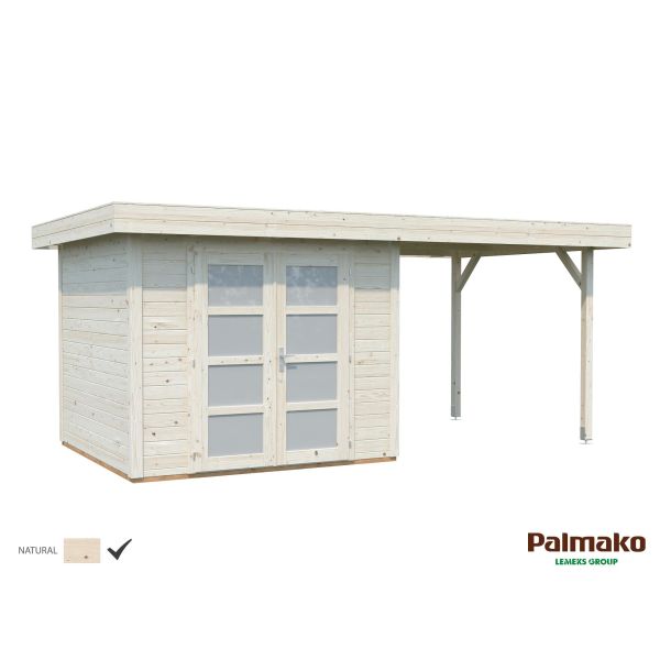 Palmako Lara Stuga 12,2 m²/inv. 6,0+5,9 m² utan golv obehandlad