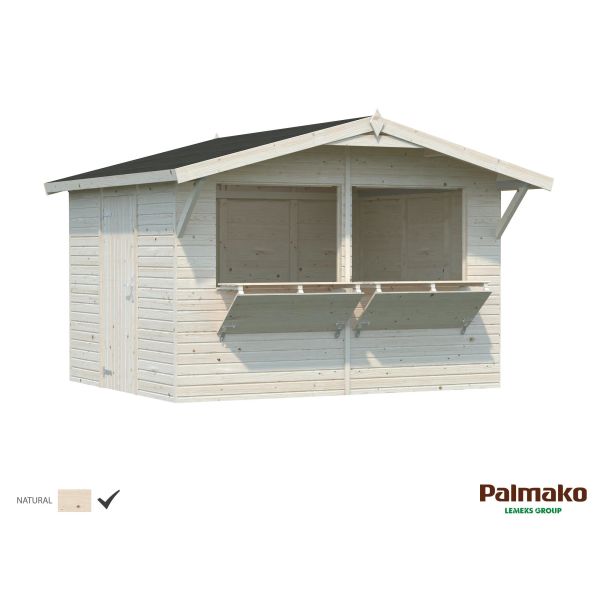 Palmako Stella Kiosk 8,4 m²/inv. 8,2 m² utan golv obehandlad