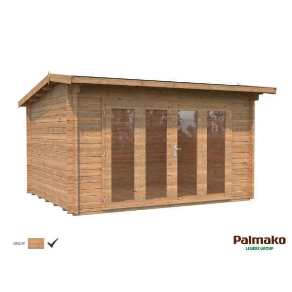 Palmako Ines Stuga 11,7 m²/inv. 11,1 m² brun impregnerad