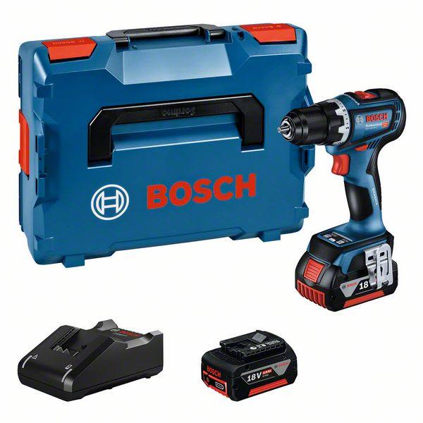 Bosch GSR 18V-90 C Skruvdragare med väska 5,0 Ah-batterier och laddare