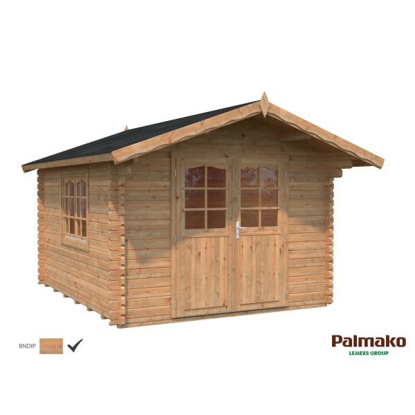 Palmako Sally Stuga 10,8 m²/inv. 10,2  brun impregnerad