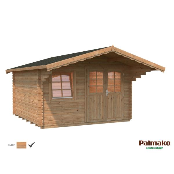 Palmako Sally Stuga 13/inv. 12,3 m² brun impregnerad