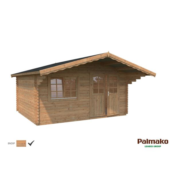 Palmako Sally Stuga 16,2/inv. 15,5 m² brun impregnerad