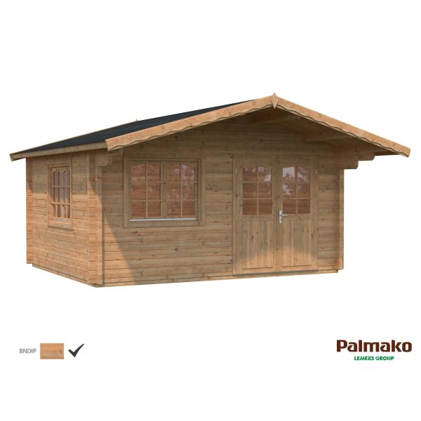 Palmako Helena Stuga 16,2 m²/inv. 15,1 m² brun impregnerad