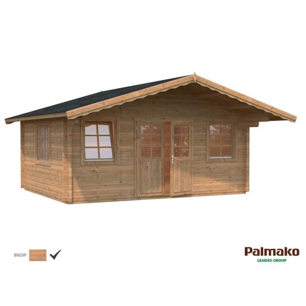 Palmako Helena Stuga 19,9 m²/inv. 18,6 m² brun impregnerad