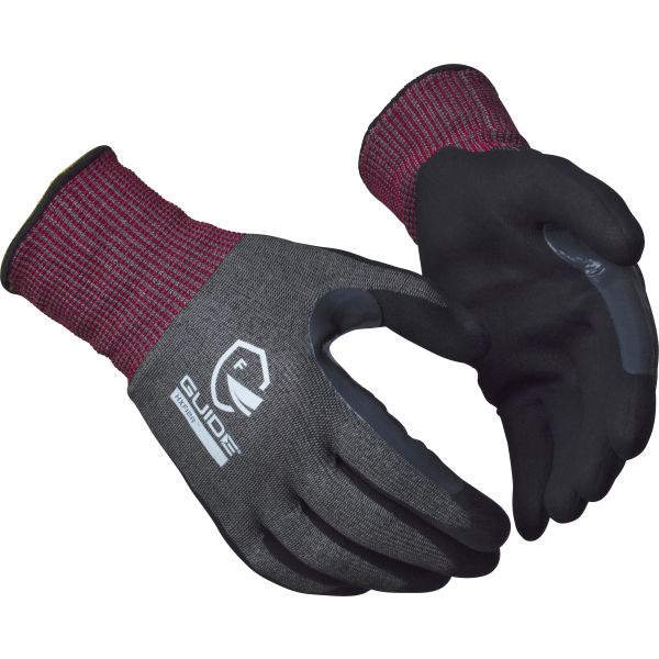 Guide Gloves 6605 Handske nitrildopp skärskydd F touch 8
