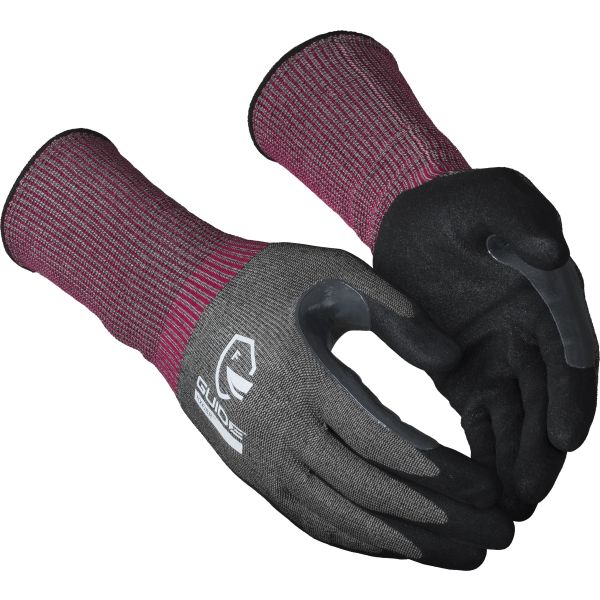 Guide Gloves 6606 Handske nitrildopp skärskydd F touch 9