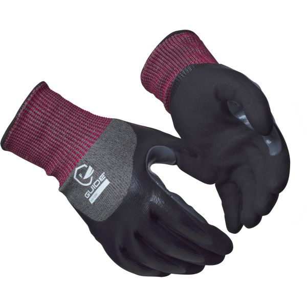 Guide Gloves 6607 Handske nitrildopp skärskydd F touch 10