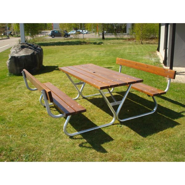 Eden Wood Robust EW 0909-6180 Picknickbord med ryggstöd Brun