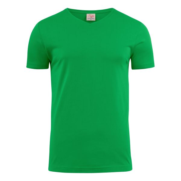 Printer Heavy V-neck T-shirt Friskt grön Friskt Grön
