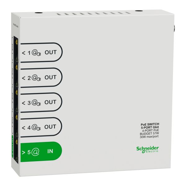 Schneider Electric R9H5SWP57 Switch 4-portars PoE+ Resi9