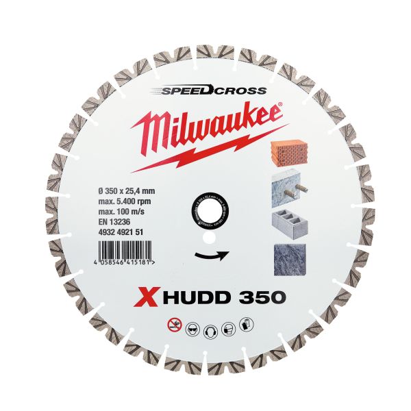 Milwaukee XHUDD350 4932492151 Diamantkapskiva Ø350×25,4 mm