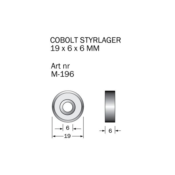 Cobolt M-196 Kullager 19 x 6 x 6 mm