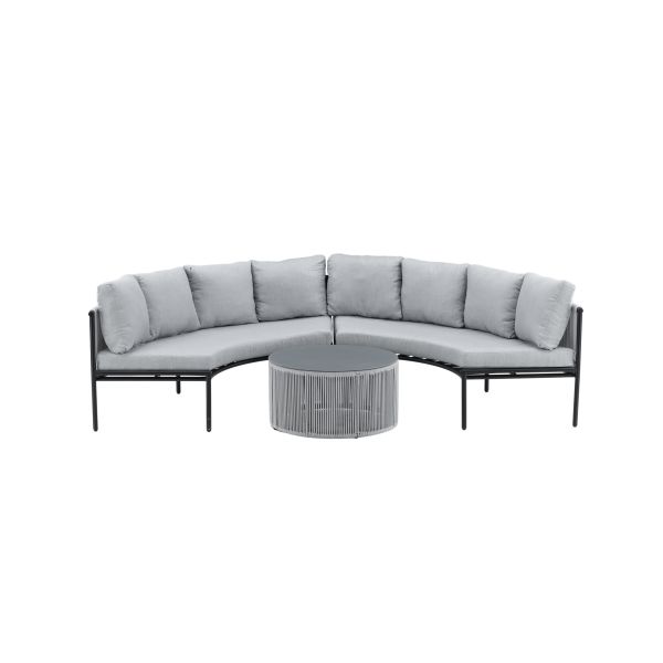 Venture Home Virya 2084-408 Loungeset soffa bord grått/svart