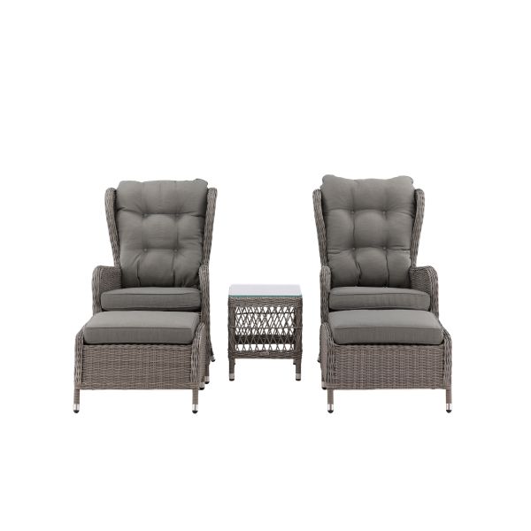 Venture Home Washington 8091-751 Loungeset stolar pallar bord grått